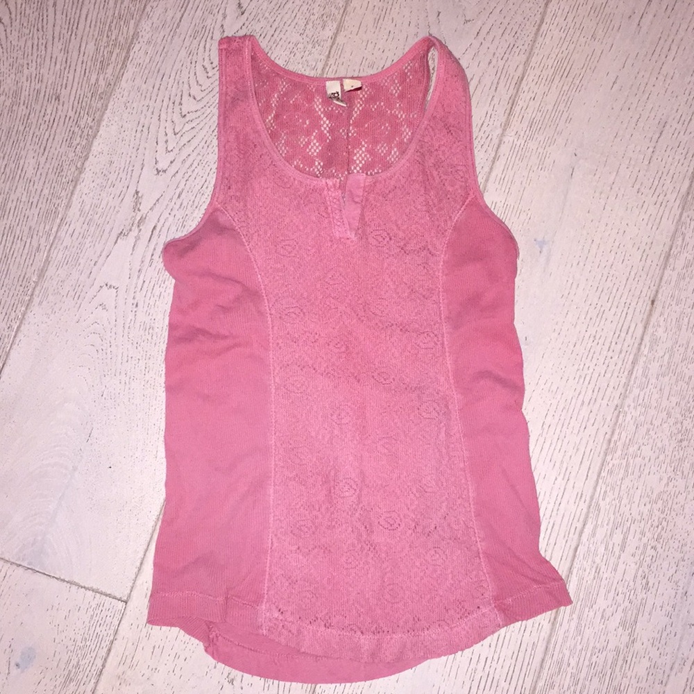 MUDD crochet look tank woman’s xsmall salmon